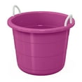 thumbnail image 2 of Life Story 17 Gal Round Open Storage Bucket with Rope Handles, Purple, 8 Pack, 2 of 2