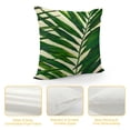 thumbnail image 4 of SHANXI Tropical Leaves Throw Pillow Covers Green Decorative Pillow Cases Polyester Linen Outdoor Cushion Covers for Sofa Couch Garden Home Decor 20x20in, 4 of 5