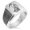 Silver, variant on Stainless Steel Harbinger Grim Reaper Needle Stripe Pattern Biker Style Polished Ring