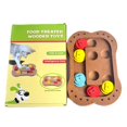 thumbnail image 5 of Juego de estrategia de inteligencia para perros, juguete interactivo de escondite y comida lenta, rompecabezas de madera para perros y gatos (forma de hueso), 5 of 5