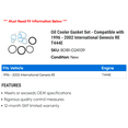 thumbnail image 2 of Cooler Gasket Set - Compatible with 1996 - 2002 International Genesis RE T444E 1997 1998 1999 2000 2001, 2 of 2