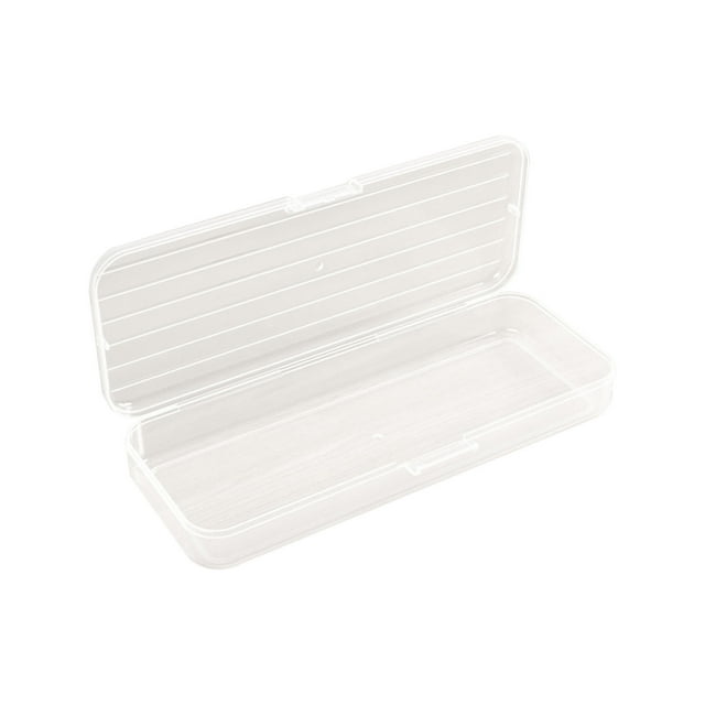 Meitianfacai Rentrée des Classes Liquidation! Boîte à Papeterie Transparente Craies de Cire en Plastique pour Enfants Craies de Cire Boîte de Rangement Grande Capacité Trousse de Craies de Cire de Bureau Fournitures Scolaires
