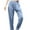 Blue, variant on biudgviw Workout Pants for Women Comfy Elastic Waist Stretch Long Pants Fall Soft Solid Color Pleated Jogger Trousers