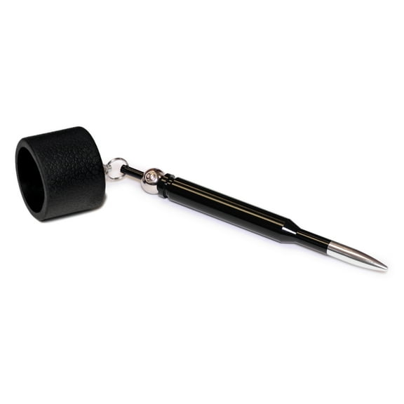 OKKO Round Bullet Pocket Chalker Billiard Pool Cue Chalk Holder Black - Fits Taom Chalk