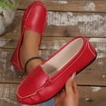 thumbnail image 4 of Dweltoz Penny Loafers for Women Business Casual Comfort Work Office Flats Lightweight Slip on Retro Dressy Shoes,Red 41, 4 of 9