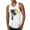 White, variant on HCNTES Men's Ribbed Cotton Tank Top T Shirts Workout Sleeveless Running Vest(Red,XL)