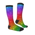 thumbnail image 3 of Balery Rainbow Glitter Printed Novelty Socks Men's Women's Crew Socks Sports Socks Knee High Socks Cotton Socks Quirky and Cool Socks, 3 of 9