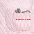 thumbnail image 3 of KITCHENAID Fitted Tilt-Head Ticking Stripe Stand Mixer Cover with Storage Pocket, Quilted 100% Cotton, Hibiscus Pink, 14.4"x18"x10", 3 of 10