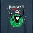thumbnail image 3 of The Nightmare Before Christmas - Frightfully Festive Wreath - Women's Lightweight French Terry Long Sleeve Shirt, 3 of 5