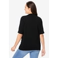 thumbnail image 2 of Woman Within Plus Size Lightweight Short Sleeve V-Neck Cardigan Sweater, 2 of 6