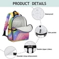 thumbnail image 4 of Rainbow Tie Dye Wave Pattern Backpack for School,Cute School Bag,Schoolbag with Adjustable Shoulder Straps & Padded Back,15.25"x11.5"x5.25", 4 of 5