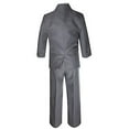thumbnail image 4 of Boys Baby Toddler Kid Party Formal Wedding Dark Grey Tuxedo 5pc Suits Set Sz S-7, 4 of 4