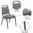 thumbnail image 4 of CRXX Trapezoidal Back Banquet Stack Chair, 2.5" Seat - Gray Fabric/Silver Vein Frame, 4 of 10