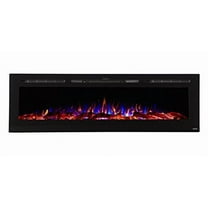 The Sideline by Touchstone - 72" Wide Recessed Electric Fireplace - Black