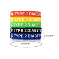 thumbnail image 3 of Medical Alert Type 1/2 Diabetes Bracelet 5Pcs Silicone Wristband Lightweight 7.5 Diameter Wearable Band for Kids Adult, 3 of 4