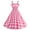 Pink, variant on Wiyuqeen Vintage Pink Gingham Dresses for Women Vintage 1950s Cocktail Party Swing Dresses Retro Smocked Spaghetti Strap Pink Plaid Dresses