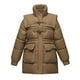 thumbnail image 2 of Parkas de manga larga para mujer, chaqueta informal de color con mangas largas, sin capucha y cuello alto, chaqueta de algodón para mujer, 2 of 8