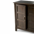 thumbnail image 4 of Simpli Home Burlington 30-inch-Wide Solid Wood Transitional Low Storage Cabinet in Mahogany Brown, 4 of 11