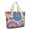 Colorful Floral Pattern, variant on Tote Bag for Women - Cute Cat Shoulder Bag - Large Utility Work Duffle Bag with Zipper Handbag for Travel, Work, Sprots