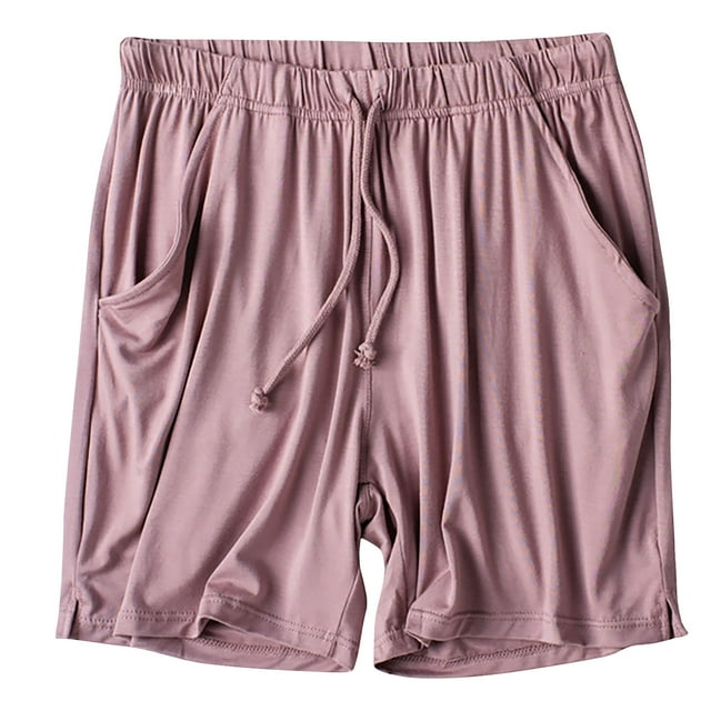 Besolor Womens Pajama Shorts Casual Soft Elastic Waist Drawstring Sleep Shorts Plus Size Comfy Pj Bottom