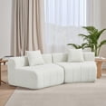 thumbnail image 7 of Newest Curved Modular Chenille Sectional Sofa with Piano Key Design and No Assembly, Beige, 7 of 7