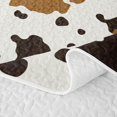 thumbnail image 5 of Erosebridal Rustic Cow Spot Quilt King for Boys Girls, Western Highland Cattle Hide Print King Coverlet Set, 3pcs, 5 of 7