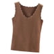 thumbnail image 1 of Sonducket Ropa interior térmica para mujer, chaleco sin costuras para Otoño Invierno, hogar, escuela, capa básica, Tops cálidos, ropa Camisetas sin mangas Café oscuro, 1 of 6