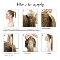 thumbnail image 6 of LELINTA Straight Ponytail Extension 20"/28" Clip in on Wrap Around Drawstring Ponytail Hair Extension Long Synthetic Hair Pieces for Women - 140-160G # Bleach Blonde(11colors), 6 of 8