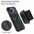 thumbnail image 2 of Dteck Detachable Sports Wristband Case for iPhone 13, Shockproof Hard PC Silicone Bumper Hybrid Kickstand Cover, Great for Hiking Biking Walking Gym Running Workout Exercise Arm Band Case (Purple), 2 of 10