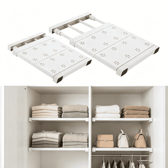 Renyuanyuan Adjustable Shelf Organizer, 2 Pieces, Easy Install, for School Locker and Office