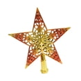 thumbnail image 3 of yuksok Christmas Tree Topper Hollow Design Xmas Tree Decor for Indoor New Year Shop Gold Red, 3 of 9
