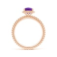 thumbnail image 2 of ANGARA Natural 0.8 Ct. Amethyst Solitaire Ring in 14K Rose Gold for Women (Ring Size: 12), 2 of 9