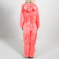 thumbnail image 4 of Annhoo Womens Fleece Pajamas Jumpsuits Winter Warm Zipper up Long Sleeve Rompers Cute Ear Hooded Outfits Fuzzy Homewear, 4 of 6