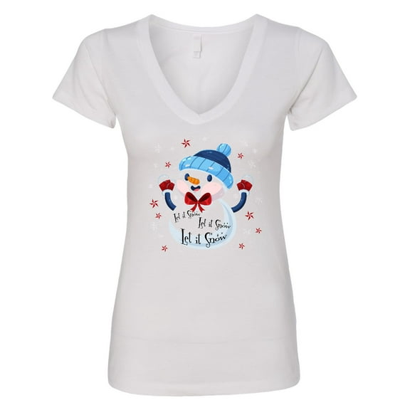 Inktastic Holiday Snowman Women's V-Neck T-Shirt