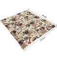 thumbnail image 2 of Pug and Footprint Blanket,Comfortable Soft Lamb Wool Throw Blanket,All Season,Warm Lightweight Blankets for Sofa Bed Couch Living Room Chair,50"x60", 2 of 4