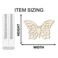 thumbnail image 2 of Unfinished Wood Flourish Butterfly Shape - Craft - up to 36" 36" / 1/4", 2 of 5
