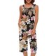 thumbnail image 4 of Conjunto de Ropa de Estar de Mujer Cuello Redondo Impresión Blusa sin Mangas Pantalones Cortos, Pantalones de Cintura Elástica para las Mujeres, 4 of 7