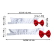 thumbnail image 3 of Adjustable Dog Bow Tie for Neck Girths Extra Large Dogs Comfortable Cotton Tuxedo Necktie Collar Boy Pets Grooming Wedding Holiday Birthday Party Cat Bow Tie White Formal Collar for Small Puppy, 3 of 9