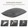 thumbnail image 3 of SONORO KATE 6 Pieces Bed Sheet Set, 1800 Series Soft Microfiber Queen Sheets with 16" Deep Pocket, Dark Gray, 3 of 7