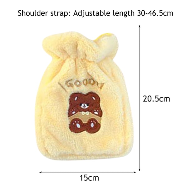 Bolsa Calentadora De Manos Bolsa calentadora de manos con bordado de dibujos animados, bolsas de agua caliente con relleno de agua de felpa (estilo H) Likrtyny Libre de BPA