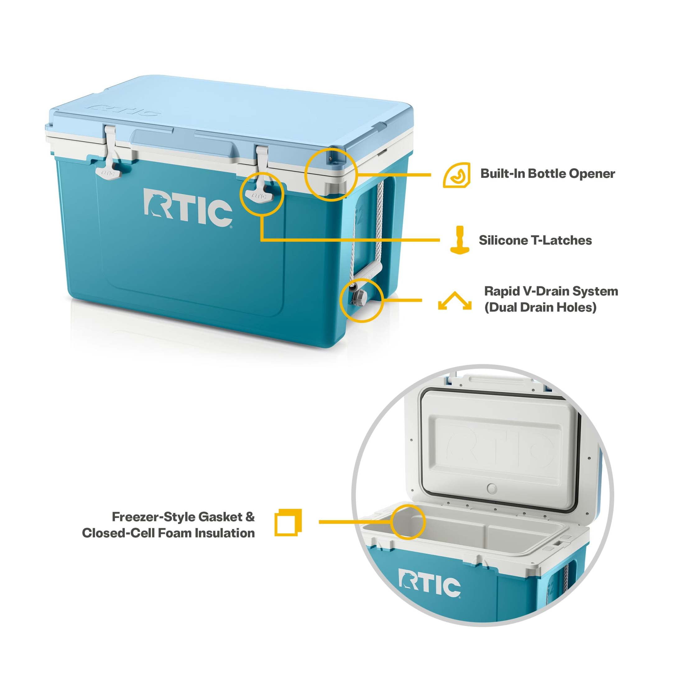 RTIC - Brandclub - RTIC Ultra-Light 52 Qt Hard-Sided Ice Chest