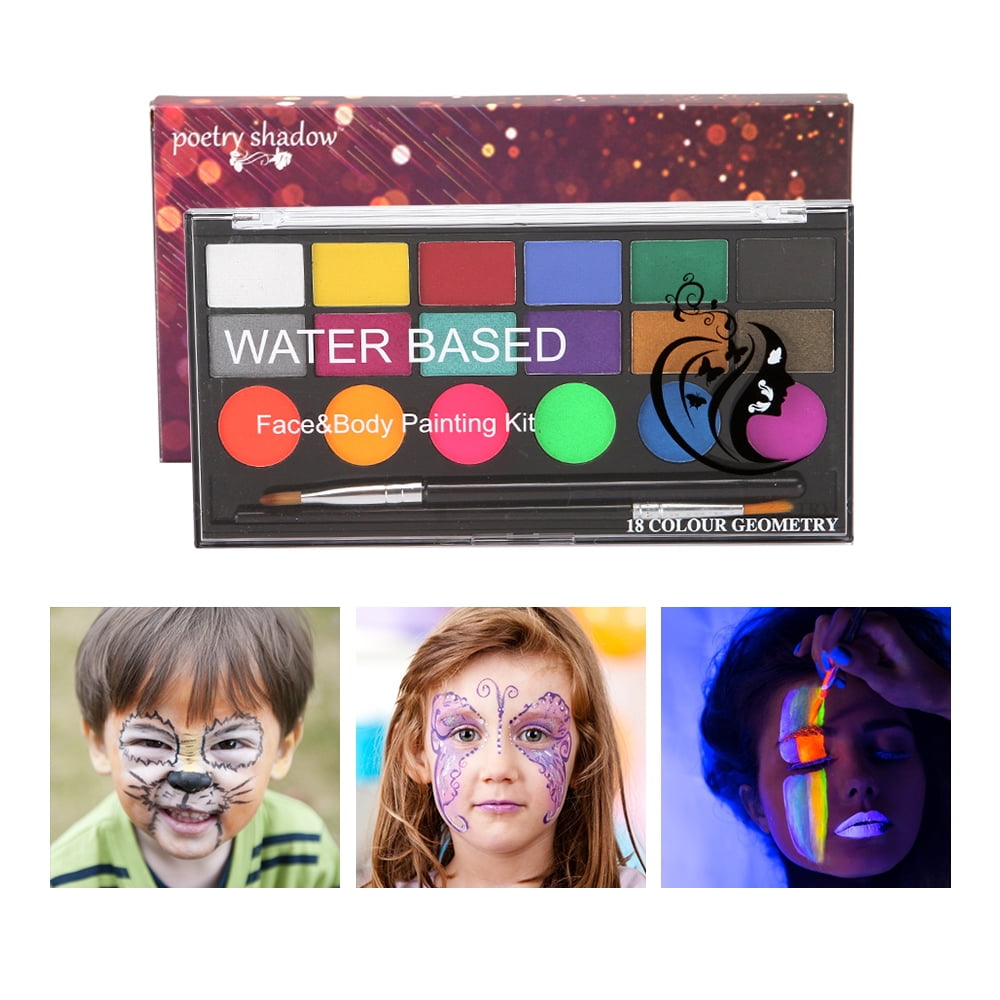 Buy Irfora 18 Colors Face Body Paint Kit 6 Normal Paints & 6 Pearl