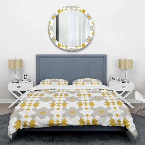 Designart 'Retro Abstract Design XVIII' Mid-Century Modern Duvet Cover Set