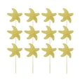 thumbnail image 1 of 12 adornos para tartas con purpurina, diseño de criatura dorado, 1 of 8