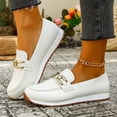 thumbnail image 2 of YOUYEDIAN Loafers for Women Chain Deco Fashion Non Slip Versatile Round Toe Flats Casual Outdoor Platform Dress Shoes, 2 of 5