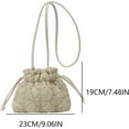 thumbnail image 6 of HLSOHJP Quilted Bags Mini Puffer Crossbody Bag Puffy Purse for Women Drawstring Clutch Bag Small Shoulder Purse, 6 of 6