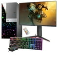 thumbnail image 1 of RGB Gaming Desktop with 24 Inch Gaming Monitor - Dell OptiPlex Mini Tower Computer i5 6th Gen Processor NVIDIA GeForce GT 1030 2GB 32GB RAM 512GB SSD Win 10 Pro WIFI - Refurbished, 1 of 4