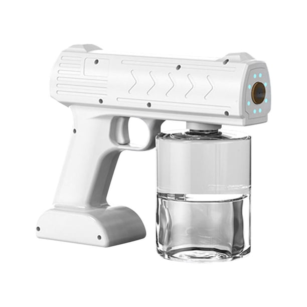 Bewildely Pulverizador de 500 ml, atomizador de luz azul portátil para coche de oficina en casa al aire libre Accesorios para electrodomésticos blanco
