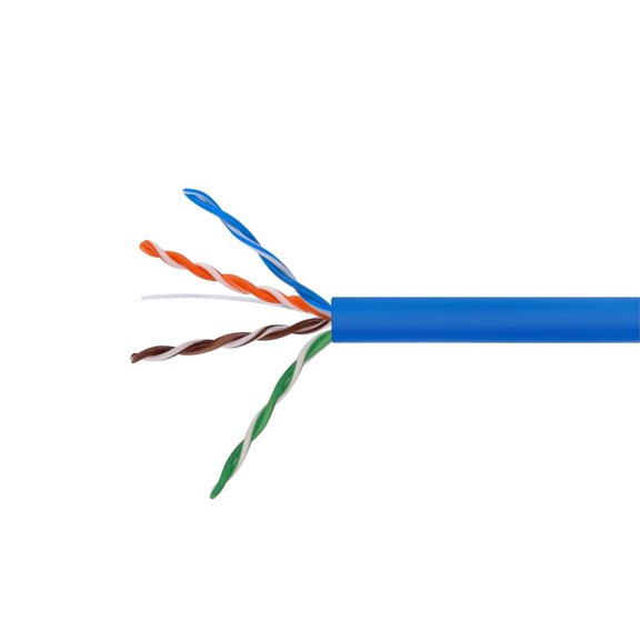 Monoprice Cat5e Ethernet Bulk Cable - 1000 Feet - Blue | Network Internet Cord - Solid, 350Mhz, CMR, Riser Rated, Pure Bare Copper Wire, 24AWG, No Logo