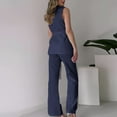 thumbnail image 7 of Dressy Business Outfits for Women V Neck Vest with Trousers Trendy 2025 Sleeveless Summer Casual Blazer Work Sets, 7 of 7